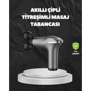4 Başlıklı Şarjlı Masaj Tabancası Bel Sırt Boyun Bacak Kas Rahatlatıcı