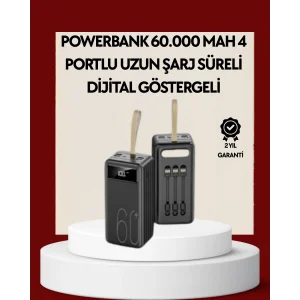 4 Çıkışlı Hızlı Şarj Destekli Powerbank