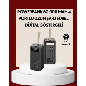 4 Çıkışlı Hızlı Şarj Destekli Powerbank