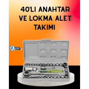 40 Parça Cırcır Lokma Anahtar Seti Profesyonel Kullanım