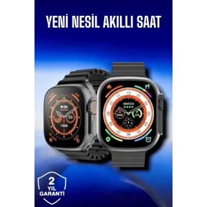 45 MM Gri Kasa Ultra Akıllı Saat Sesli Görüşme, Sağlık Takibi, Suya Dayanıklı