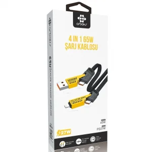 4’ü 1 Arada 65W | PD 27W Destekli | USB-A / Type-C / Lightning Uyumlu Arbaks Arb-121
