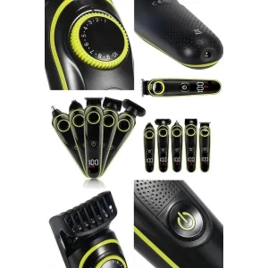 5 Başlıklı Şarjlı Tıraş Makinesi Kablosuz Saç Sakal Burun Tıraşına Uygun