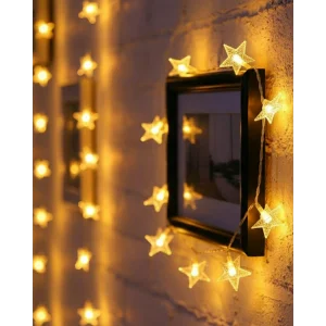 5 Metre 20 Yıldızlı LED Işık Zinciri Daylight Beyaz Salon ve Oda Dekoru