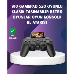 500 Dahili Oyunlu Taşınabilir Retro El Konsolu-2.4 inç Renkli Ekranlı