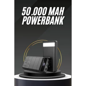 50.000 Mah Led Dijital Göstergeli USB Çıkışı Powerbank