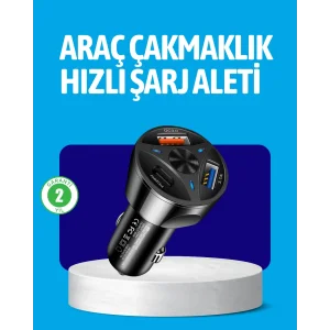 55W Güçlü Araç Şarj Cihazı Power Delivery Destekli