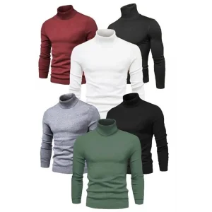 ERKEK 6 Adet  Kaşkorse Boğazlı Full Likralı Fitilli Body Kazak