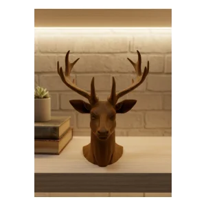 Kahverengi Geyik Biblo 23 cm Dekoratif Şık Tasarım - EMTHBA6860-3761