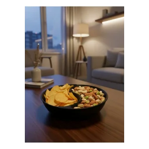 Dekoratif Siyah Çerezlik Kase 4’lü Set 3x12 cm - EMTHBA8160-6021