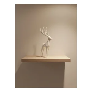 Geyik Figürü Beyaz Modern Salon ve Raf Dekoru - EMTHBA9430-9755