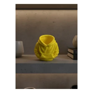 Sarı Hoodie Kalemlik 10x10 cm Masa Üstü Düzenleyici - EMTHBA7779-4811