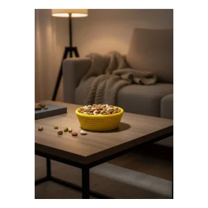 Yuvarlak Çerezlik Sarı Canlı Renkli Dekoratif Sunum Kasesi - EMTHBA5051-5910