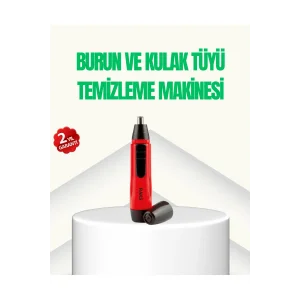 Kulak Burun Tüy Temizleme Makinası Pilli Kırmızı Ergonomik - EMTHBA5285-3611