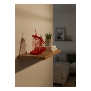 El Formlu İnsan Figürü Kırmızı Modern Dekoratif Biblo Soyut Tasarım 12x18 cm - EMTHBA4175-68