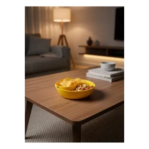 Sarı Çerezlik Kase Seti 4 Adet 3x12 cm - EMTHBA4663-6106