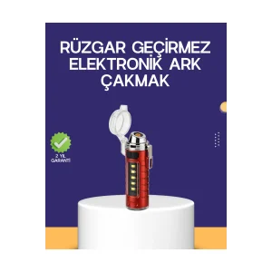 USB Şarjlı Rüzgar Geçirmez Elektrikli Çakmak El Fenerli - EMTHBA1847-2314