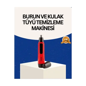 Raks Kırmızı Tüy Temizleme Cihazı Kulak Burun Pilli Ergonomik - EMTHBA3253-3657