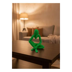 Dekoratif Yeşil İnsan Figürü Modern Masa ve Raf Süsü - EMTHBA7908-2710