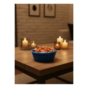 Yuvarlak Çerezlik Lacivert Salon ve Masa Üstü Sunum Kasesi - EMTHBA1981-9139