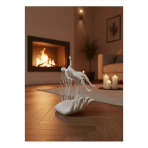 Dekoratif El Üzerinde İnsan Figürü Beyaz Minimal Sanatsal Biblo - EMTHBA6746-6363