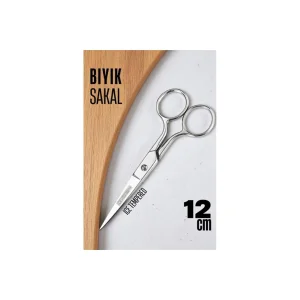 HSNET Ice Tempered 702 Bıyık Makası - Bıyık Sakal Düzeltme Makası Kuaför Mak - EMTHBA9650-5