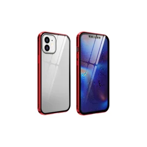 İPhone 12 Mıknatıslı 360 Derece Ön ve Arka Cam Full Korumalı Manyetik Kılıf- - EMTHBA8648-5