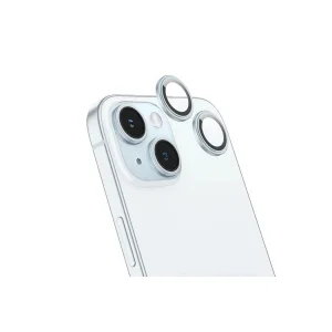 HOCO Crystal Clear iPhone 15-15 Plus HD 3D Metal Çerçeveli Kamera Koruyucu Lens-(5 - EMTHBA6648-9