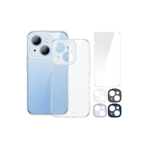 Illusion Series iPhone 14 Plus 6.7 Silikon Kılıf + Tempered Ekran Koruyucu + 4x Ka - EMTHBA2019-8