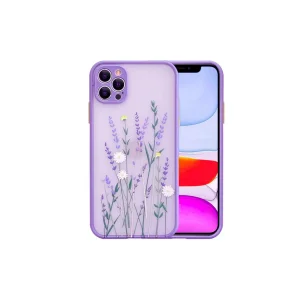 iPhone 12 Pro Max 6.7inç Kamera Korumalı Çiçek Desenli Silikon Kılıf-(5775) - TNX4034-6586