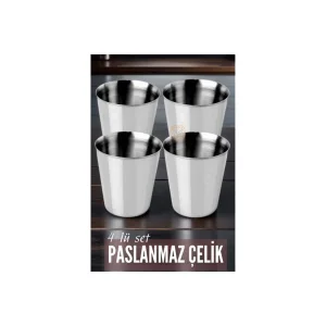 HSNET Çelik Bardak Seti 4 Adet Fazio Giacinto Design - EMTHBA6194-2922