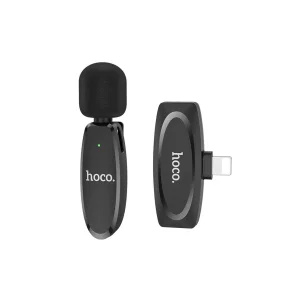 HOCO L15 iPhone Lightning Kablosuz Mini Yaka Mikrofonu-(5775)