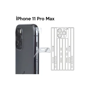 İPhone 11 Pro Max 6.5 Hidrojel Hayalet Yan Alt Üst Kamera Kaplama Film-(5775) -uyumlu HRN6064-8658