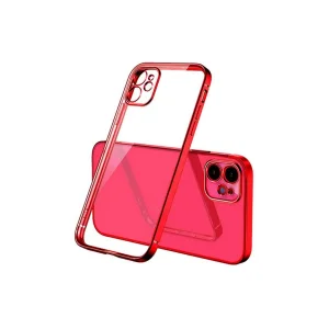 iPhone 12 6.1inç Renkli Kenar Şeffaf Kılıf Kamera Korumalı Kılıf-(5775) - EMTHBA3443-7146