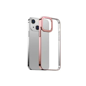 Glitter iPhone 13 6.1inç Kılıf Renkli Kenar Şeffaf Silikon-(5775) - EMTHBA4050-6816