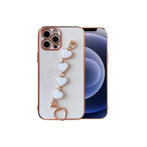 Ally iPhone 13 Pro 6.1inç Kılıf Kalp Bileklik Tutuculu Lüx Silikon Askılı Kıl - EMTHBA6925-8