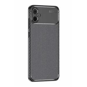Samsung Galaxy A05 Kılıf Auto Focus Karbon Kapak - Siyah-(5796) - EMTHBA9108-7538