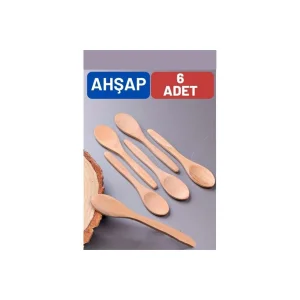HSNET Ahşap Baharat Kaşığı Barnhard Design 6 ADET - EMTHBA3553-1695