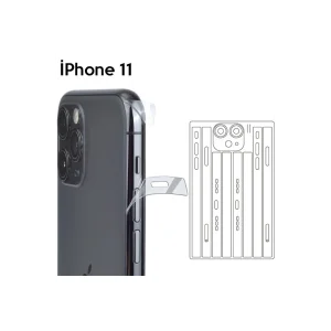 İPhone 11 6.1 Hidrojel Hayalet Yan Alt Üst Kamera Kaplama Film-(5775) - ECR6423-3979