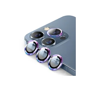 ALLY İPhone 13 Pro -13 Pro Max 3D Metal Çerçeveli Kamera Lens Koruyucu-(5775)