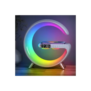 Ally 15W Kablosuz Şarj Standlı Bluetooth hoparlör RGB Gece Lambası-(5775) - BISE9858-5814
