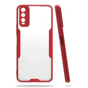 Vivo Y11S Kılıf Platin Silikon - Kırmızı-(5796) - EMTHBA3826-6980