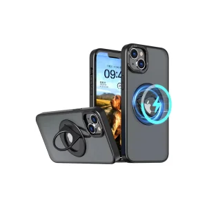 ALLY iPhone 14 - iPhone 13 İçin Magsafe Uyumlu Yüzük Standlı Manyetik Silikon K - EMTHBA7375-2