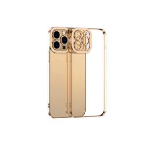 ALLY Fashion Series iPhone 12 Pro Max Kılıf Renkli Kenar Lazer Çerçeveli Silikon - EMTHBA8473-1