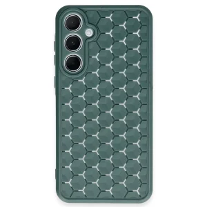 Samsung Galaxy A15 4G Kılıf Petek Silikon Kapak - Koyu Yeşil-(5796) - MYG1352-1025