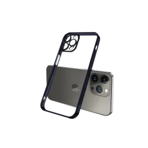 ALLY Fashion Series iPhone 13 Pro Max Kılıf Renkli Kenar Lazer Çerçeveli Silikon - EMTHBA2672-3