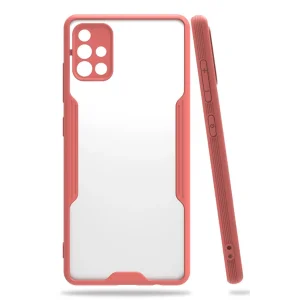 Samsung Galaxy A71 Kılıf Platin Silikon - Pembe-(5796) - EMTHBA5444-6268