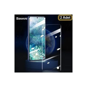 Curved- Galaxy S20 Full Kaplama UV Tempered Cam Koruyucu 2Adet-(5775) - EMTHBA6352-3562