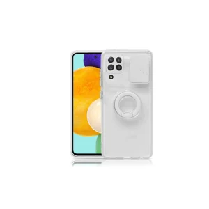 SM Galaxy A12 - M12 - F12 Kılıf Sürgülü Kamera Lens Korumalı Yüzük Standlı - EMTHBA4253-4
