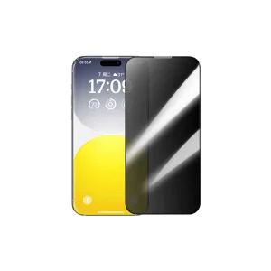 Crystal iPhone 15 Pro Privacy Full Koruma Tempered Cam Ekran Koruyucu-(5775) - EMTHBA7188-2569